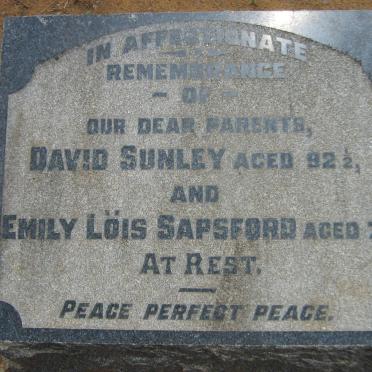 SAPSFORD David Sunley &amp; Emily Löis 