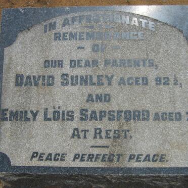 SAPSFORD David Sunley &amp; Emily Löis 