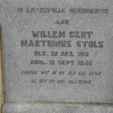 STOLS Willem Gert Marthinus 1912-1946