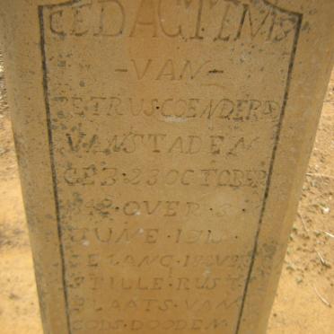 STADEN Petrus Coenderd, van 1842-1913