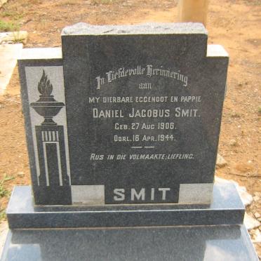 SMIT Daniel Jacobus 1906-1944 :: SMIT Christiaan Andries 1934- &amp; Hester Maria UYS 1936 -