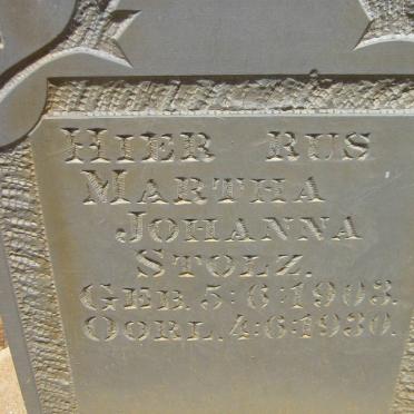 STOLZ Martha Johanna 1903-1930