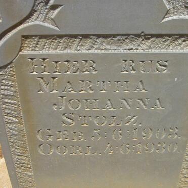 STOLZ Martha Johanna 1903-1930