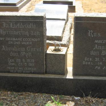 WYK Abraham Carel, van 1879-1961 &amp; Annie 1893-1973