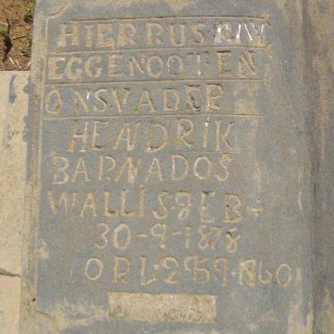 WALLIS Hendrik Barnados 1878-1960