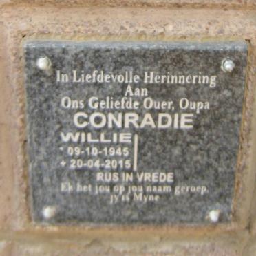 CONRADIE Willie 1945-2015