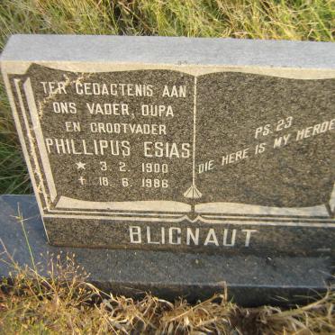 BLIGNAUT Phillipus Esias 1900-1986