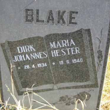 BLAKE Dirk Johannes 1934-  &amp; Maria Hester 1940-