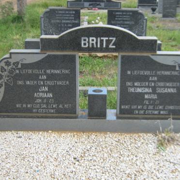 BRITZ Jan Adriaan &amp; Theunisina Susanna Maria