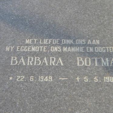 BOTMA Barbara 1949-1988
