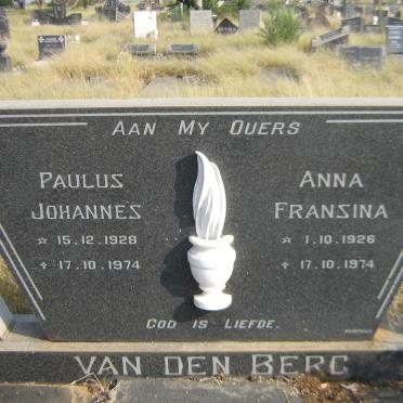 BERG Paulus Johannes, van den 1928-1974 &amp; Anna Fransina 1926-1974