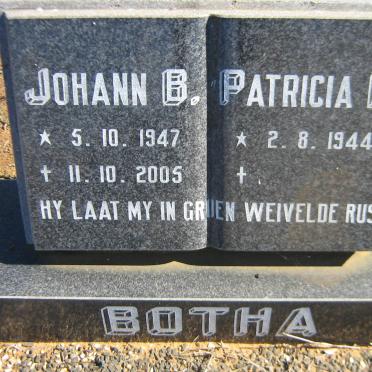 BOTHA Johann B. 1947-2005 &amp; Patricia L. 1944-