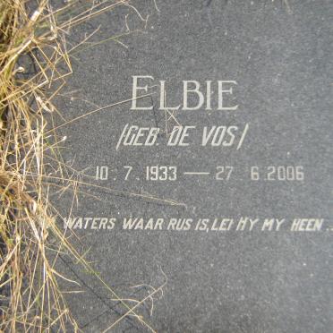 BOSMAN Nicolaas Jacobus 1930-1985 &amp; Elbie DE VOS 1933-2006