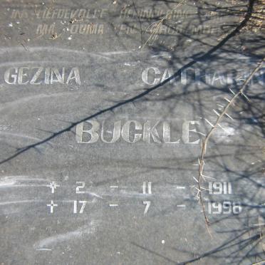 BUCKLE Gezina Catharina 1911-1998