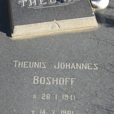 BOSHOFF Theunis Johannes 1941-1981