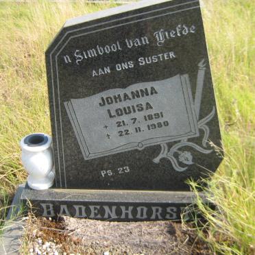 BADENHORST Johanna Louisa 1891-1980