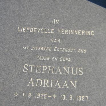 CLAASSENS Stephanus Adriaan 1925-1997 &amp; Maria Jacoba 1925-2016