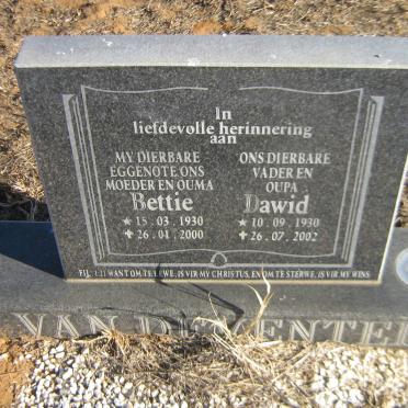 DEVENTER Dawid, van 1930-2002 &amp; Bettie 1930-2000