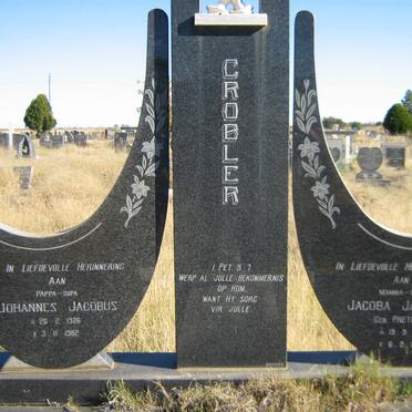 GROBLER Johannes Jacobus 1926-1982 &amp; Jacoba Jacomina PRETORIUS 1927-2001