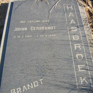 HAASBROEK Johan Gerbrandt 1983-1983