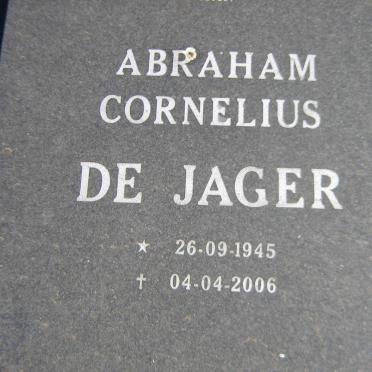 JAGER Abraham Cornelius, de 1945-2006