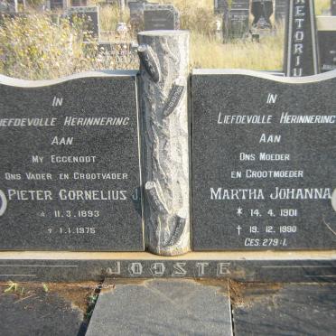 JOOSTE Pieter Cornelius J. 1893-1975 &amp; Martha Johanna 1901-1990