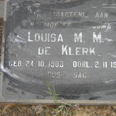 KLERK Louisa M.M., de 1903-1983