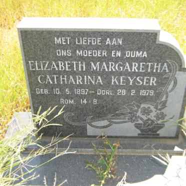 KEYSER Elizabeth Margaretha Catharina 1897-1979