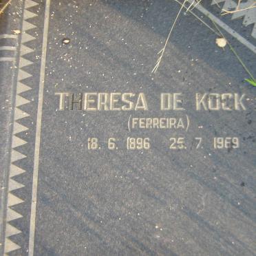 KOCK Theresa, de nee FERREIRA 1896-1969