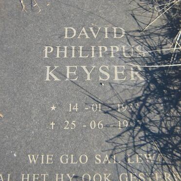 KEYSER David Philippus 1933-1997