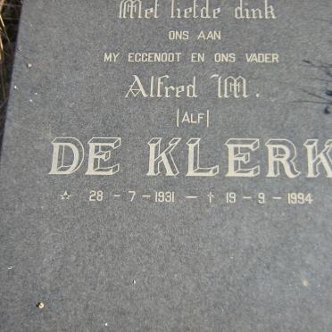 KLERK Alfred M.,  de 1931-1994