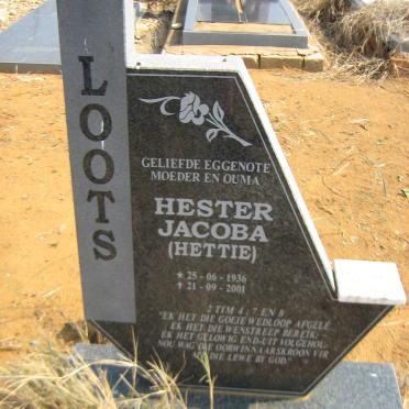 LOOTS Hester Jacoba 1936-2001