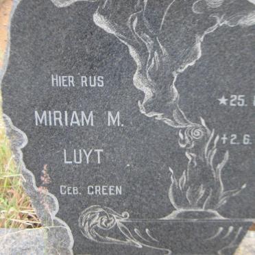 LUYT Miriam M. nee GREEN 1917-1963
