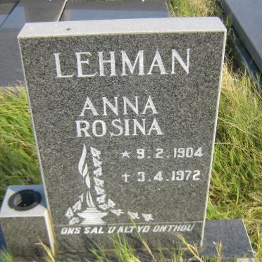 LEHMAN Anna Rosina 1904-1972