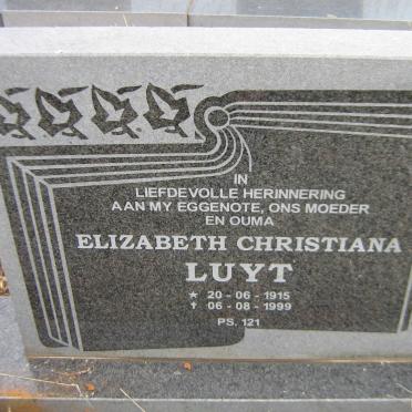 LUYT Elizabeth Christiana 1915-1999