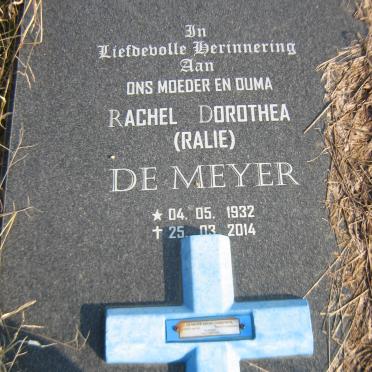 MEYER Rachel Dorothea, de 1932-2014
