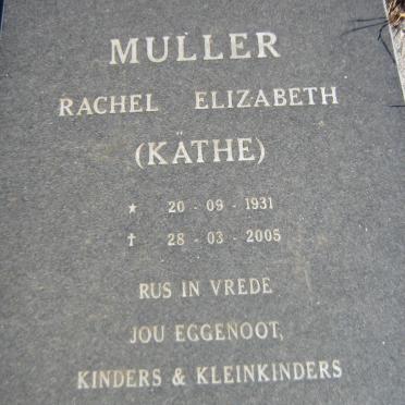 MULLER Rachel Elizabeth nee KATHE 1931-2005