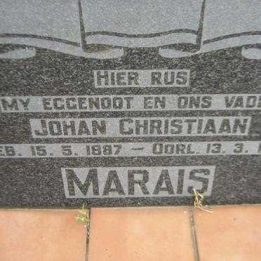 MARAIS Johan Christiaan 1887-1958