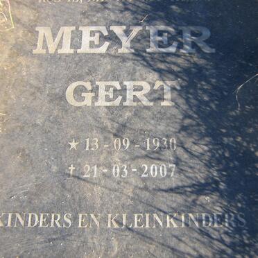 MEYER Gert 1930-2007 &amp; Kitta 1929-2000