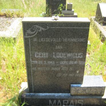 MARAIS Gert Lodewicus 1943-1959