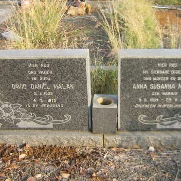 MALAN David Daniël 1903-1973 &amp; Anna Susanna MARAIS 1904-1968