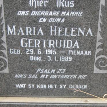 MARAIS Maria Helena Gertruida nee PIENAAR 1915-1989