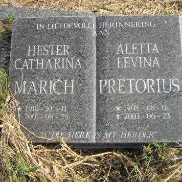 MARICH Hester Catharina 1910-2001 :: PRETORIUS Aletta Levina 1908-2003