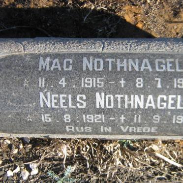 NOTHNAGEL Mac 1915-1995 :: NOTHNAGEL Neels 1921-1998