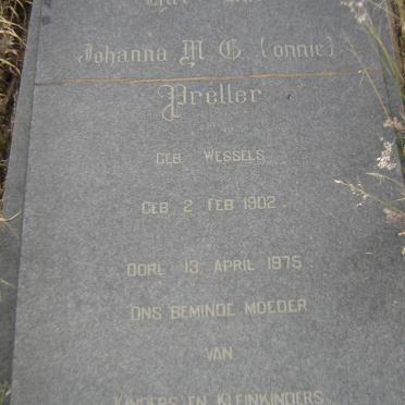 PRELLER Johanna M.C. nee WESSELS 1902-1975