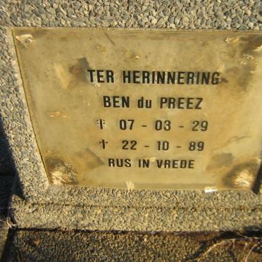 PREEZ Ben, du 1929-1989