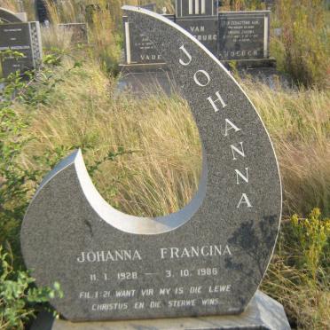 PRETORIUS Johanna Francina 1928-1988