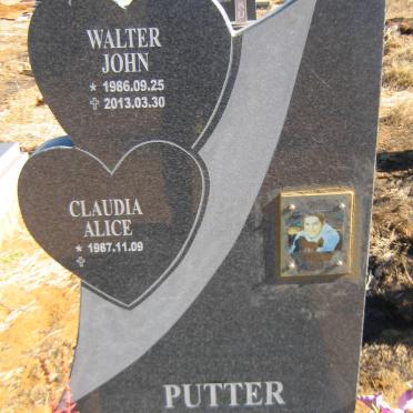 PUTTER Walter John 1986-2013 &amp; Claudia Alice 1987-
