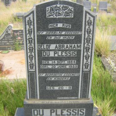 PLESSIS Oelof Abraham, du 1884-1955