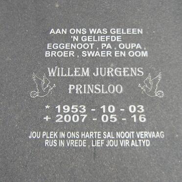 PRINSLOO Willem Jurgens 1953-2007
